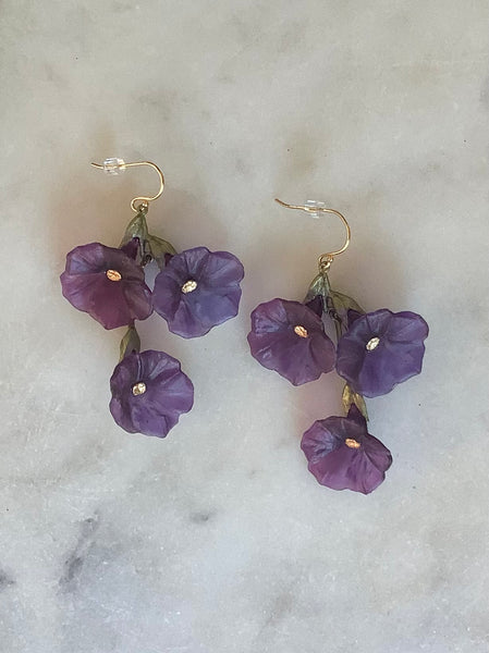 Triple Petunia Earrings