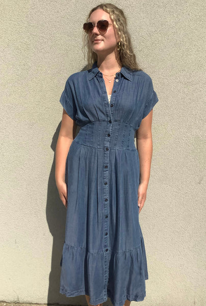 Corset Chambray Dress