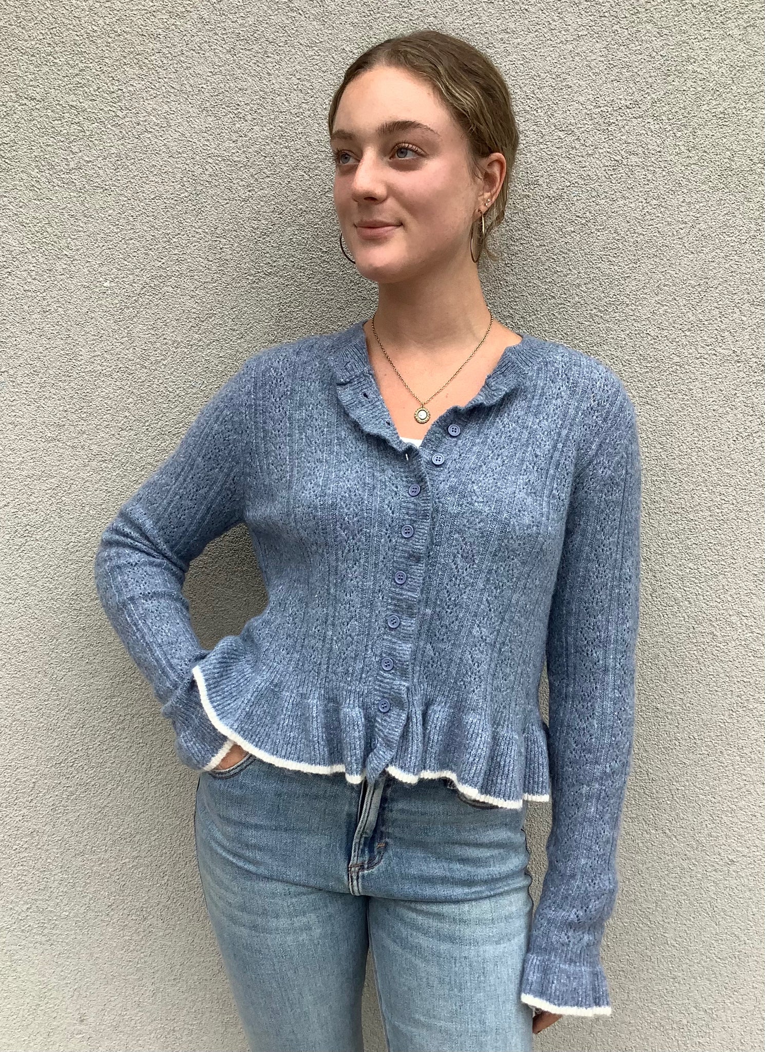 Sweetheart Pointelle Cardigan