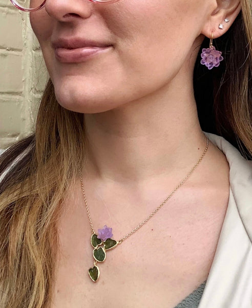 Waterlily Lavender Earrings