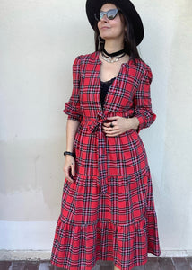 Camille Plaid Dress