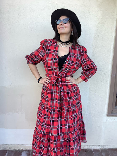 Camille Plaid Dress