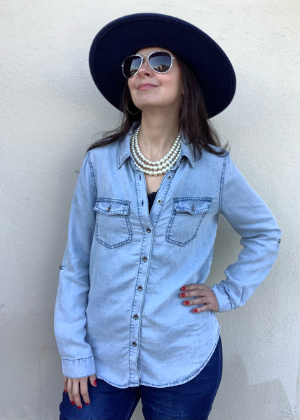 Austin Denim Blouse