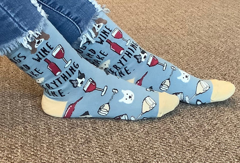 Dogs and Wine Socks