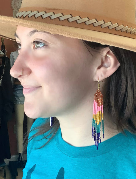 Collage Beaded Earrings