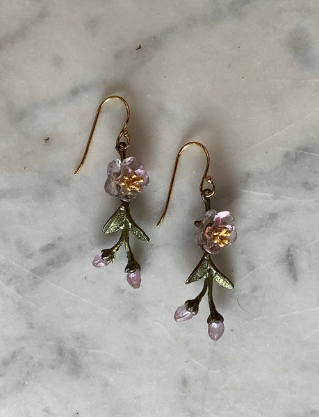 SOLD OUT. Peach Blossom Earrings