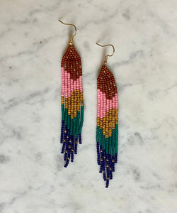 Collage Beaded Earrings