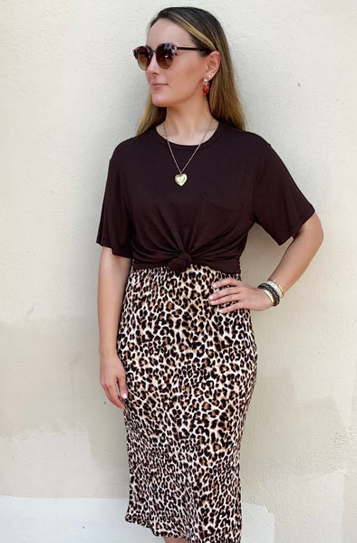 Leopard Midi Skirt