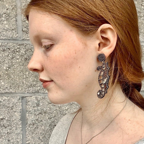 Beaded Seahorse earrings