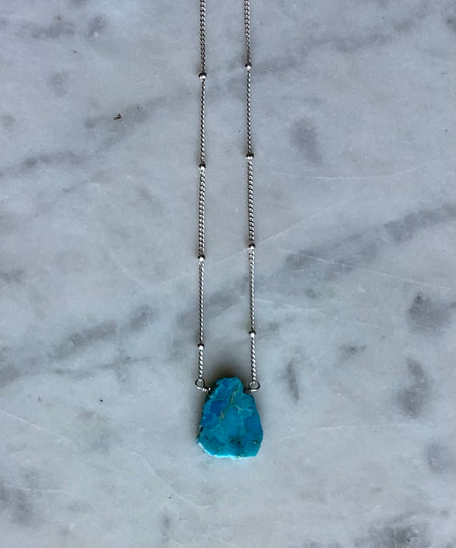 Sliced Turquoise Necklace