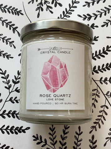 Rose Quartz Hand Poured Candle