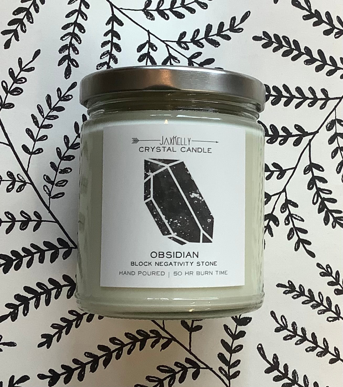 Obsidian Hand Poured Candle