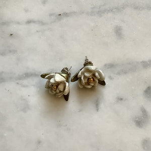 Magnolia Hand-cast Stud Earrings