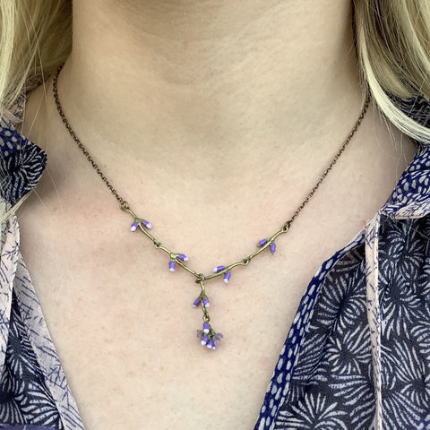 Hand-cast Lavender necklace