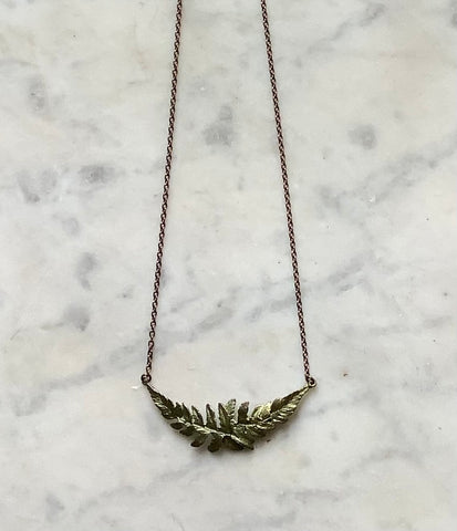 SOLD OUT. Fern Bronze Necklace