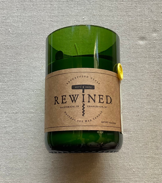 Recycled Wine Bottle Candle