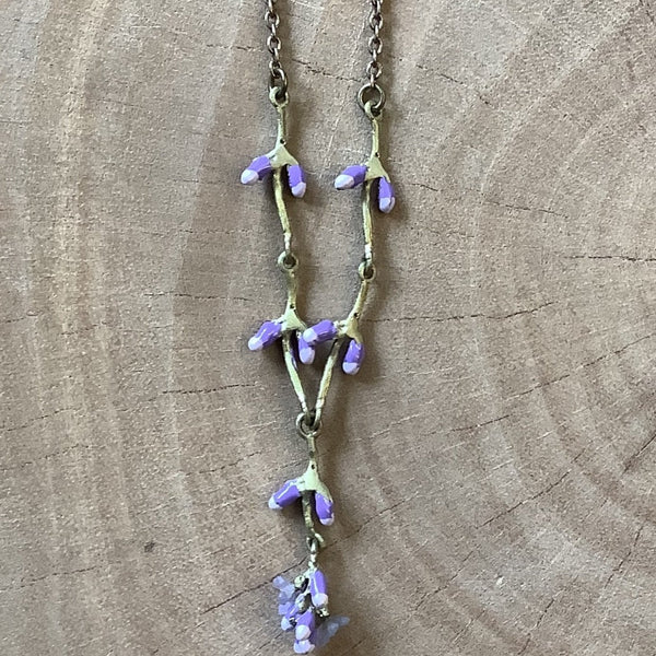 Hand-cast Lavender necklace