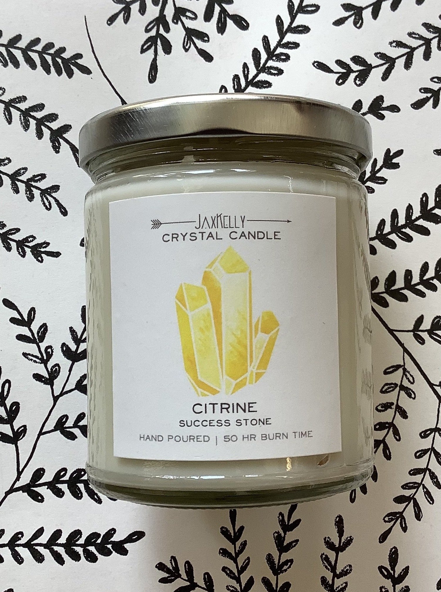 Citrine Hand Poured Soy Candle