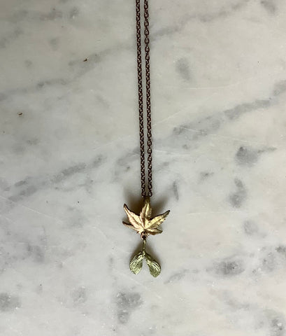 Japanese Maple Leaf/Seed Necklace
