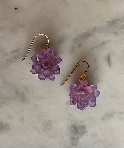 Waterlily Lavender Earrings